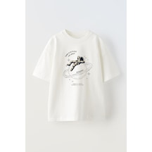 Thewert Unisex Astronaut There İs No Place Like Space Tasarım Baskılı Pamuk Beyaz Oversize T-shirt
