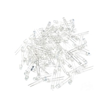 Koodmax-3Mm Şeffaf Kırmızı Led - 2000-3000 Mcd 10 - 50 - 100 'Er Paket 50 Adet