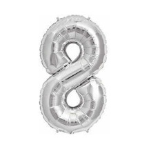 Folyo Balon Rakam 8 Gümüş 32ınc Pk:1