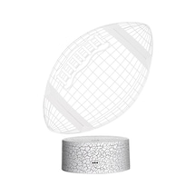 Xiyyadms 3d Rugby Gece Lambası - Dokunmatik Kontrollü 7 Renk Değişen Led Işık, Hediye Ve Dekor Diğer