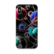 iPhone Uyumlu XS Silikon Kılıf Sci Fi Gezegenler Ve Vektörler