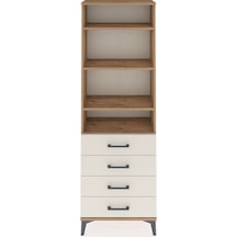 Arges Dolap 4 Raflı 4 Çekmeceli 60x30x182 Çam-aytaşı Çam