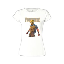 Fortnite - Battle Hound Beyaz Kadın Tshirt 001