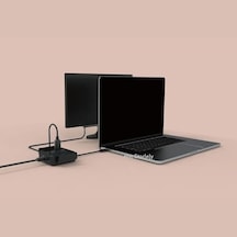 5-in-1 Usb-c Hub Ve Çoklayıcı Ethernet, Hdmı Ve 60w Pd Macbook Ve Usb-c Laptoplar İçin Profesyonel Hub Siyah