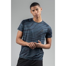 Maraton Regular Erkek Bisiklet Yaka Petrol T-shirt Petrol