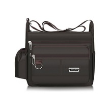 Elite Mc Erkek Omuz Çantası, Çok Fonksiyonlu Çapraz Çanta, Gündelik Iş, Su Sıçramasına Dayanıklı, Su Baskılı Sırt Çantası Kahverengi - Beyaz 928441 Beyaz - Siyah