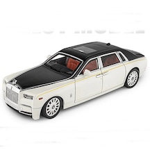 Die Casting 18022 1:18 Ölçek Rolls Royce Metal Araba Beyaz