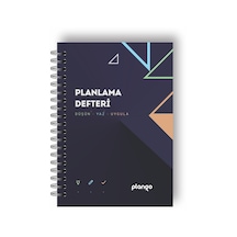 Siyah Lacivert Günlük Planlayıcı Defter - Daily Planner - Ders Ça
