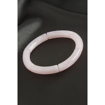 Zr - 713 - Model Silindir Plastik Bileklik - Nazblsmm - Açık Pembe