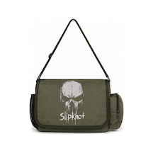 Sevbano Slipknot Rock Metal Müzik Grubu Baskılı Unisex Okul, Spor, Ofis Ç Haki
