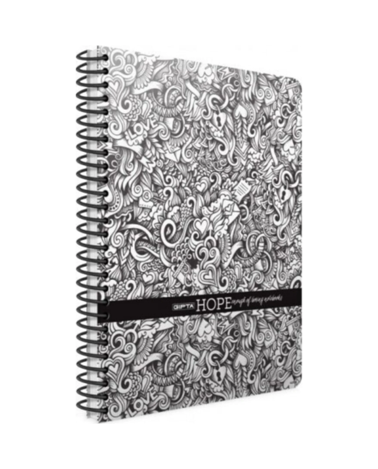 Hope Ince Kapak Spiralli 19x26 Çizgili Defter 80 Yp Desenli Nocolor-f1fbb90d