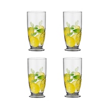 Lucky Art Limora Akrilik 715 Ml 4 Lü Büyük Boy Bardak Seti Dıo30008 Sarı