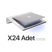 Beyaz Laptop Standı Notebook Soğutucu - Ofis Için Ideal M1 24 Adet