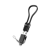 S-link Armor Cl-020 30w 20 Cm Type-c To Lightning Pd Örgülü Metal Başlıklı Siyah Hızlı Şarj Kab Standart