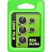 Newface Samsung  Uyumlu  Galaxy S24 Ultra Raze Metal Kamera Lens - Sarı