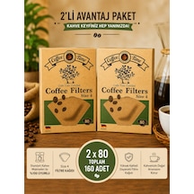 Kahve Filtre Kağıdı No:4 80'li 2'li Paket Kahverengi