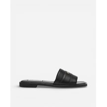 Steve Madden Ashten Black Leat Kadın Siyah Terlik Ashten