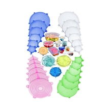 Silikon Streç Kapak 6'lı Tencere Bonesi Plastik Çok Renkli Diğer
