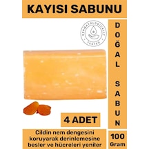 Doğal Güzel Kokulu Cilt Besleyici Yenileyici Saç Dökülmesine Karşı Organik Kayısı Sabunu 4 Adet