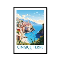 Cinque Terre Seyahat Baskısı: İtalya Şehir Manzarası Sanat Baskısı