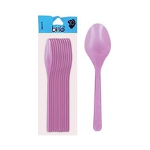 319 Plastik Büyük Renkli Kaşık 10lu
