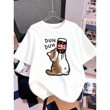 Noıssey Urban Pop Graphic Kadın Tişört Koleksiyonukod 5081 Beyaz1