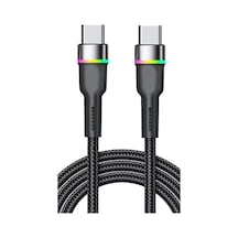 Galaxy S20 S21 S22 S23 S24 S25 S26 Fe Plus Ultra İle Uyumlu Type-c Pd 60w Rgb Hızlı Şarj Kablos Standart