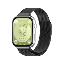 Novstrap Huawei Watch Fit 3 İle Uyumlu Kordon Kayış Metal Hasır Örgü Çelik Kordon