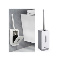 Sones Mengnı Emiş Duvar Uzun Saplı Tuvalet Fırçası Saklama Kutusu Banyo Temizleme Kiti