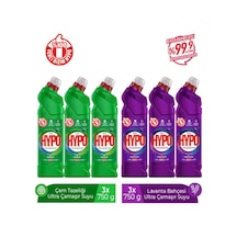 Ultra Çamaşır Suyu 3 Çam Ve 3 Lavanta 750 Gr X 6 Adet 6'lı Set
