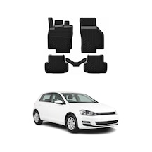 Volkswagen Golf 7 2012-2020 Uyumlu 4d Havuzlu Paspas Kauçuk Siyah 5 Parça