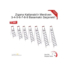 Zigana Katlanabilir Merdiven Basamaklı 5 Basamak