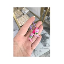 Ayakkabı Charm'lı Model Küpe Çok Renkli