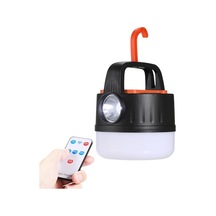 Uzaktan Kumandalı Çok Fonksiyonlu Kamp Feneri - Acil Durum Işığı Siyah Siyah