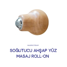 Soğutucu Ahşap Yüz Masaj Rollonu Şişlik, Morluk Ve İnce Çizgi Karşıtı Ahşap Metal Uç Roller