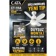 Cata Lodos Fan Led 62w Ct-1154 Kumandalı Işıklı Vantilatör E27 Duylu Değildir