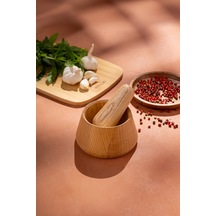 Emsan Rustik Bambu Düz Havan