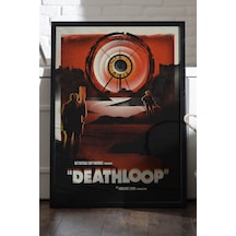 Deathloop Siyah Ahşap Çerçeveli Poster, Dekoratif Oyun Duvar Tablosu