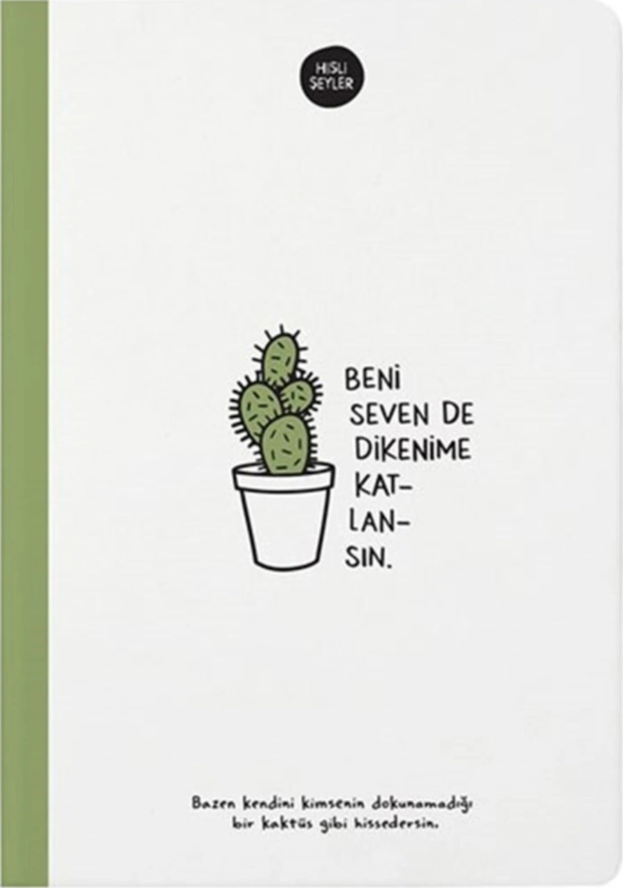 Hisli Şeyler 14x20 64 Yp.çiz.ciltli Defter Beni Seven De Dikenime Katlansın Renkli