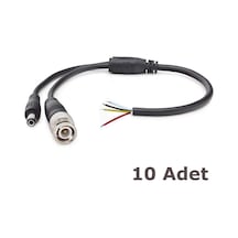 Hazır Bnc Ve Power Jack Kablo - Güvenlik Kamera Kablosu - 10 Adet