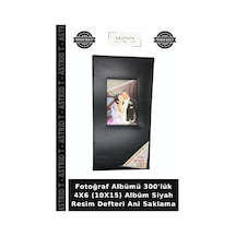 Fotoğraf Albümü 300'lük 4x6 10x15 Albüm Siyah Resim Defteri Ani Saklama