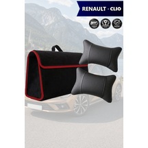 Renault Clio Uyumlu Siyah Renk Bagaj Çantası Koltuk Yastığı Lüks Model