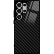 Samsung Uyumlu S24 Ultra Carbon Tasarımlı Glossy Telefon Kılıfı Çok Renkli