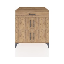 Kronos Şifonyer 3 Raflı Tek Çekmeceli 4 Kapaklı 88x59x96 Çam-çam Atlas Çam