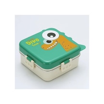 Vagonlife Süper Dino Üç Bölmeli + Sos Kaseli Yeni Nesil Çocuk Beslenme Kutusu - Lunch Box 1190 Ml. Yeşil Çok Renkli