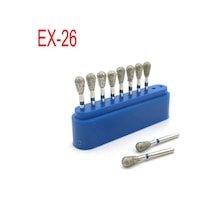 10 Adet/takım 1.6mm Diş Yüksek Hızlı Burs Yüksek Hızlı El Aleti Türbin Elmas Burs Elmas Parlatma Diş Elmas Burs Ex-26