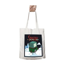 Art Hediye Adventure Christmas Time Beemo Ice World Cartoon Network İki Tarafı Kalıcı Baskılı Yıkanabilir Çanta Çok Renkli