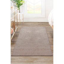 Vl Yuvarlak Comfort Ponpon Saçaklı Peluş Post Halı Kahverengi Halı Kahverengi
