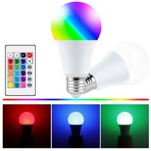 5W E27 RGB Led Ampul Işık Uzaktan Kumanda  Dekoratif Lamba B Warm Beyaz
