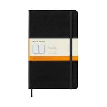 Moleskine Çizgili Siyah Defter L Boy Sert Kapak